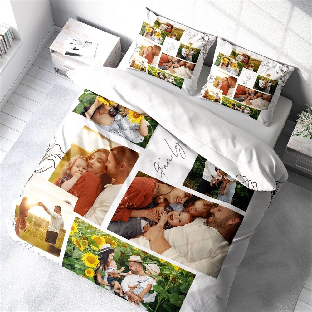 Monohome Kişiye Özel Çift Kişilik Nevresim Takımı Patchwork