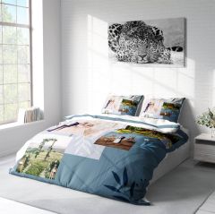 Monohome Kişiye Özel Çift Kişilik Nevresim Takımı Soft Blue