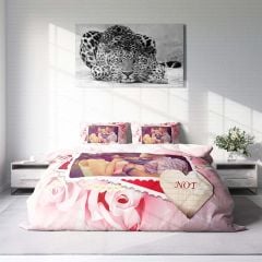 Monohome Kişiye Özel Çift Kişilik Nevresim Takımı Pink Rose