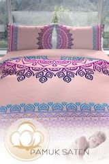 Mandala 3d Pamuk Saten Çift Kişilik Nevresim Seti