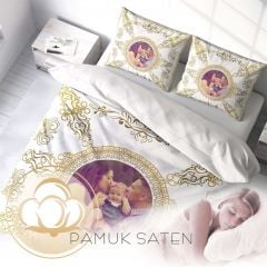 Monohome Kişiye Özel Çift Kişilik Nevresim Takımı Gold Baroque