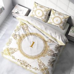 Monohome Kişiye Özel Çift Kişilik Nevresim Takımı Gold Baroque