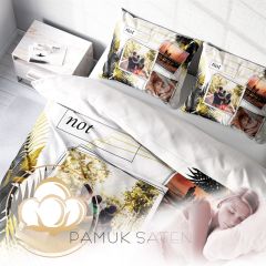 Monohome Kişiye Özel Çift Kişilik Nevresim Takımı Leaf