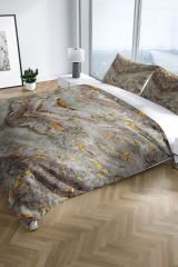 Marble 3d Pamuk Saten Çift Kişilik Nevresim Seti