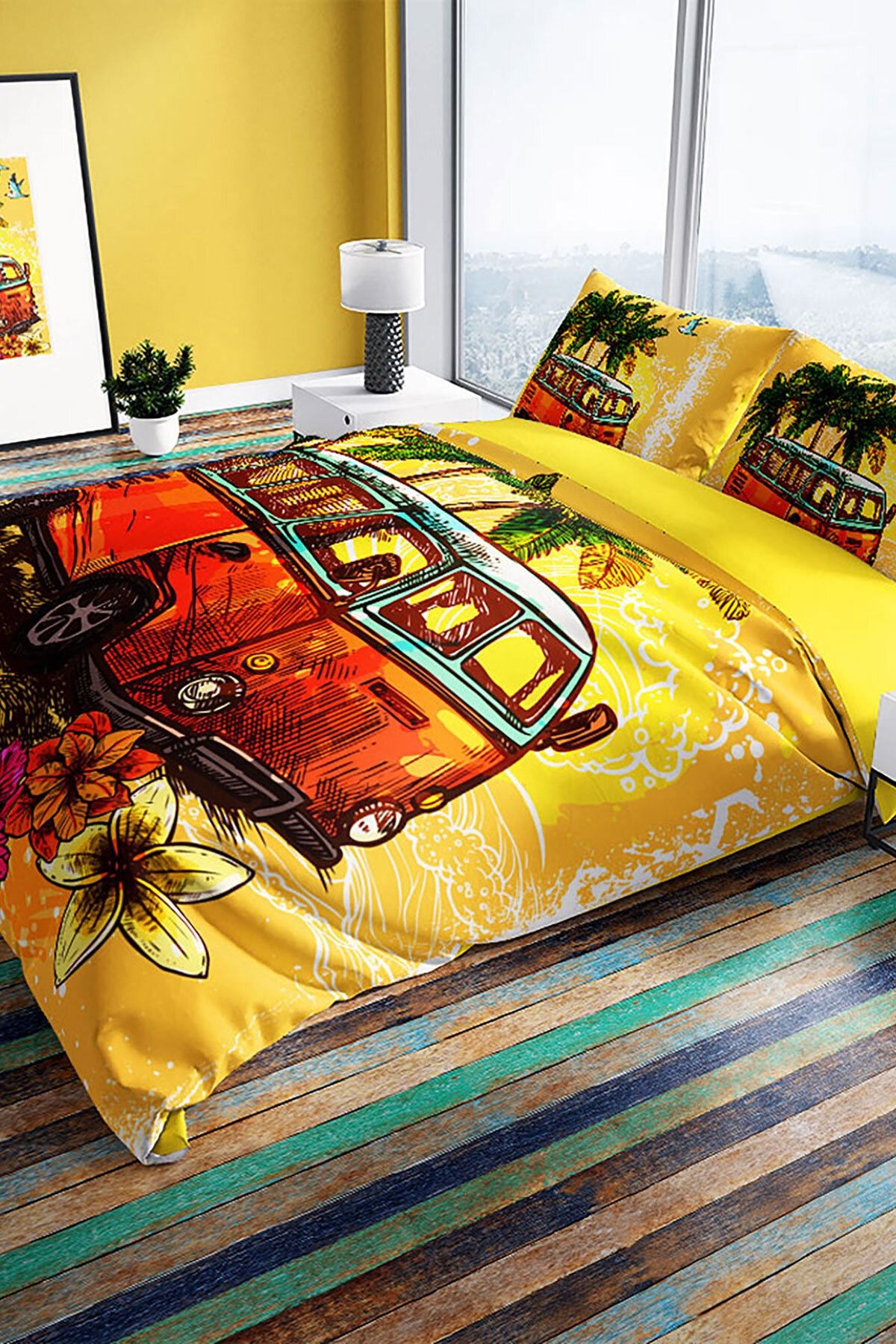 Caravan 3d Pamuk Saten Çift Kişilik Nevresim Seti