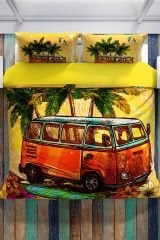Caravan 3d Pamuk Saten Çift Kişilik Nevresim Seti