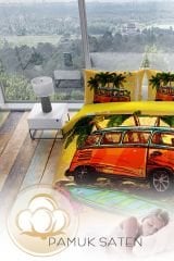 Caravan 3d Pamuk Saten Çift Kişilik Nevresim Seti