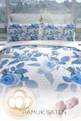 Bluerose 3d Pamuk Saten Çift Kişilik Nevresim Seti