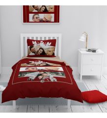 MonoHome Kişiye Özel Tek Kişilik Nevresim Takımı Red Table