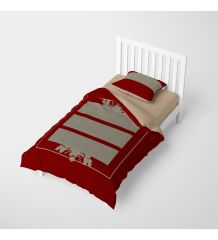 MonoHome Kişiye Özel Tek Kişilik Nevresim Takımı Red Table