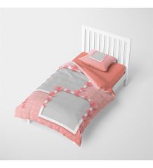 MonoHome Kişiye Özel Tek Kişilik Nevresim Takımı Pink Table