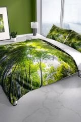 Forest 1 3d Pamuk Saten Çift Kişilik Nevresim Seti