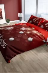 NY Flake 3D Pamuk Saten Çift Kişilik Nevresim Seti