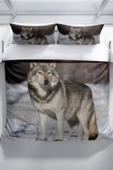 Snowwolf 3d Pamuk Saten Çift Kişilik Nevresim Seti