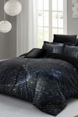 Çift Kişilik Nevresim Takımı Sık Dokuma Pamuk Saten 3d Özel Tasarım Star Moon