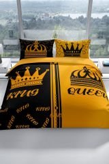 King-queen 3d Pamuk Saten Çift Kişilik Nevresim Seti