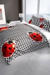 Ladybug 3d Pamuk Saten Çift Kişilik Nevresim Seti