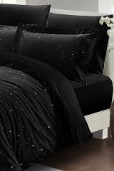 Çift Kişilik Nevresim Takımı Sık Dokuma Pamuk Saten 3d Özel Tasarım Starly Night
