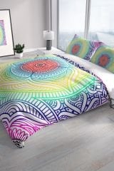 Rainbow 3d Pamuk Saten Çift Kişilik Nevresim Seti