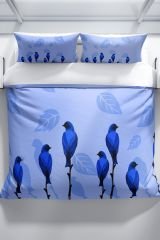 Bluebird 3d Pamuk Saten Çift Kişilik Nevresim Seti