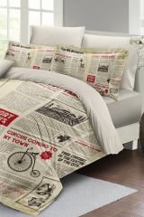 Advert 3d Pamuk Saten %100 Pamuk Çift Kişilik Nevresim Takımı
