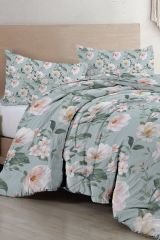 Spring Fresh Luxury Çift Kişilik Pamuk Saten Nevresim Takımı