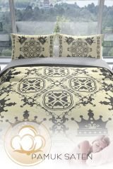 King Royal 3d Pamuk Saten Çift Kişilik Nevresim Seti