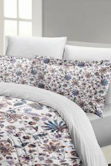 Elegant Floral Luxury Çift Kişilik Pamuk Saten Nevresim Takımı