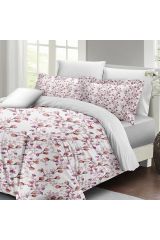 Cherry Blossom Luxury Çift Kişilik Pamuk Saten Nevresim Takımı