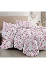 Cherry Blossom Luxury Çift Kişilik Pamuk Saten Nevresim Takımı