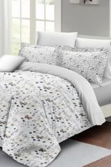 Butterfly Flower Luxury Çift Kişilik Pamuk Saten Nevresim Takımı