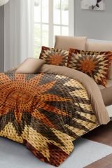 Wicker Flower Çift Kişilik Nevresim Takımı 3d Pamuk Saten