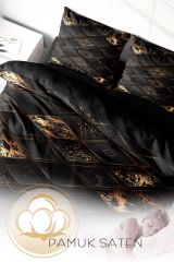 Black Suite 3d Pamuk Saten Çift Kişilik Nevresim Takımı