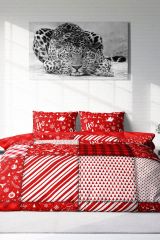 Yılbaşı Merry Christmas Çift Kişilik 3d Nevresim Takımı Pamuk Saten Ekose