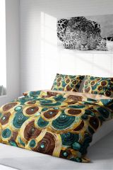 Vintage Design 3d Pamuk Saten Çift Kişilik Nevresim Takımı