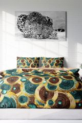 Vintage Design 3d Pamuk Saten Çift Kişilik Nevresim Takımı