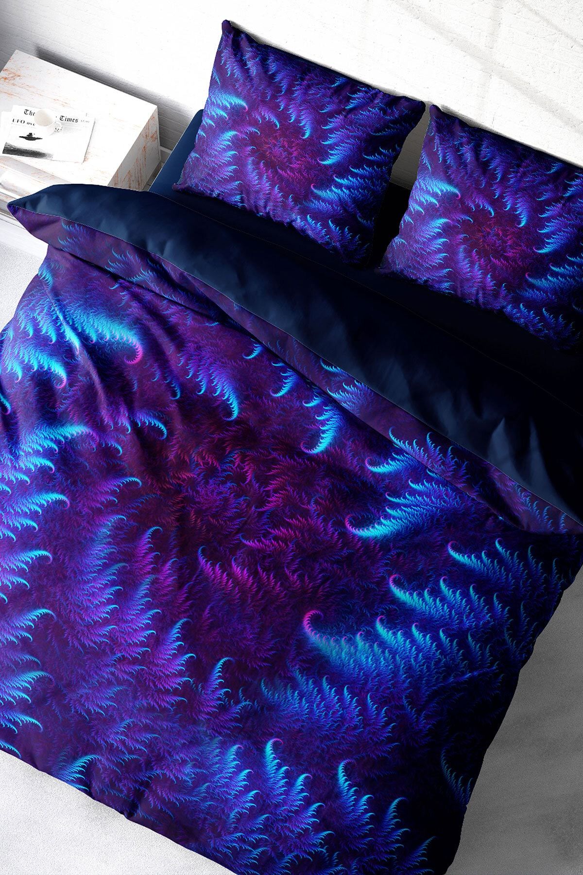 Purple Energy 3d Pamuk Saten Çift Kişilik Nevresim Takımı